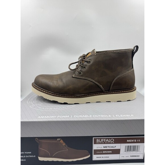 Buffalo Men\'s Chukka Boots Metcalf Brown Lace Up Boot Size 11 main image 4
